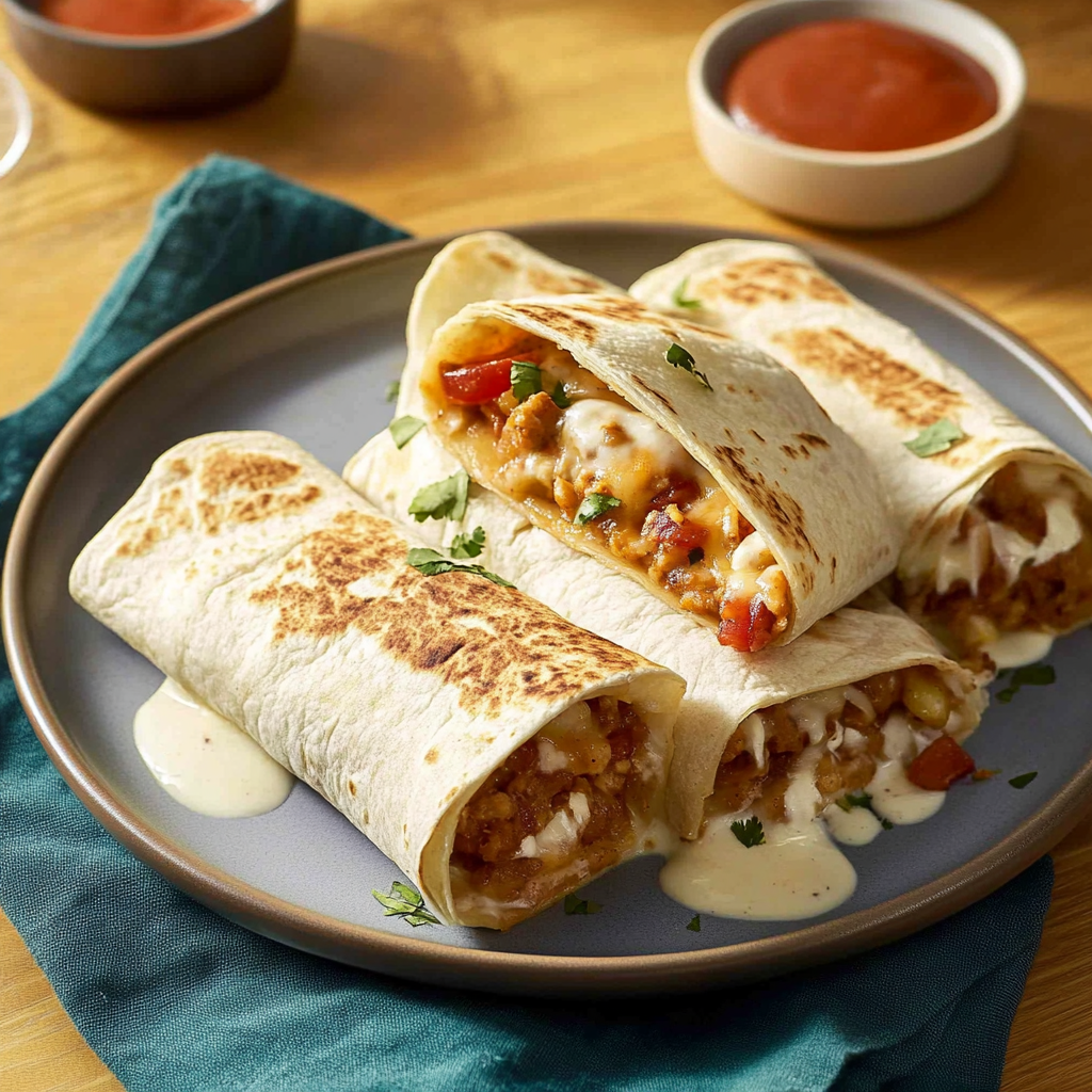 Recipe preparation for bean and cheese burritos