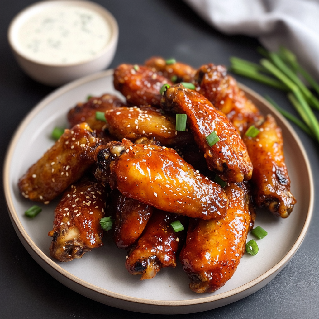 Recipe preparation for Honey Sriracha Air Fryer Wings