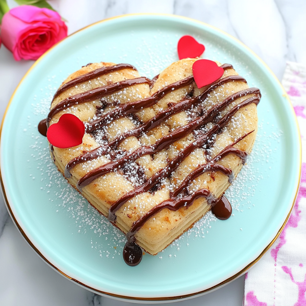 Recipe preparation for 3-Ingredient Nutella Pastry Hearts