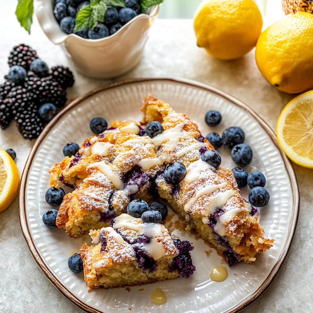 Recipe preparation for Lemon Blueberry Scones