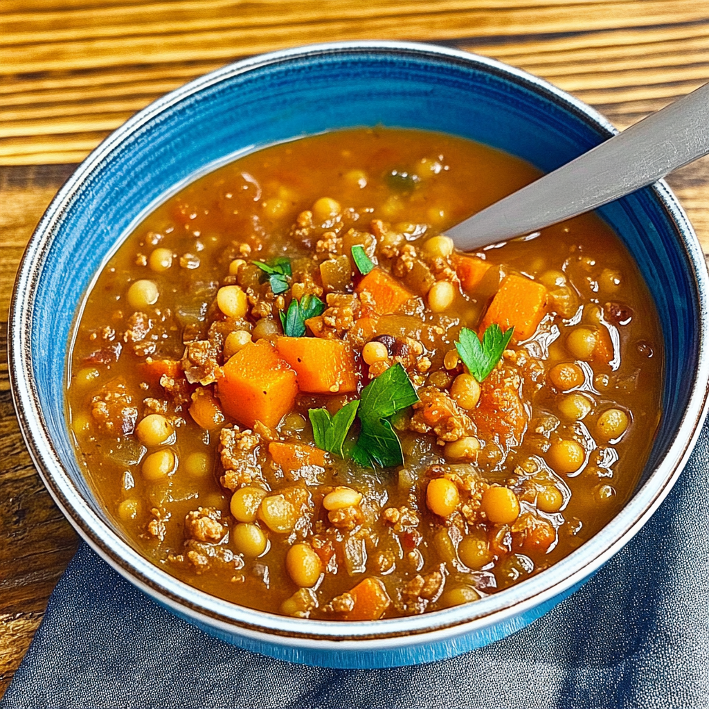 Recipe preparation for Lentil Power Soup