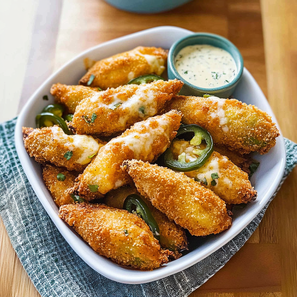 Recipe preparation for Jalapeno Cheese Poppers