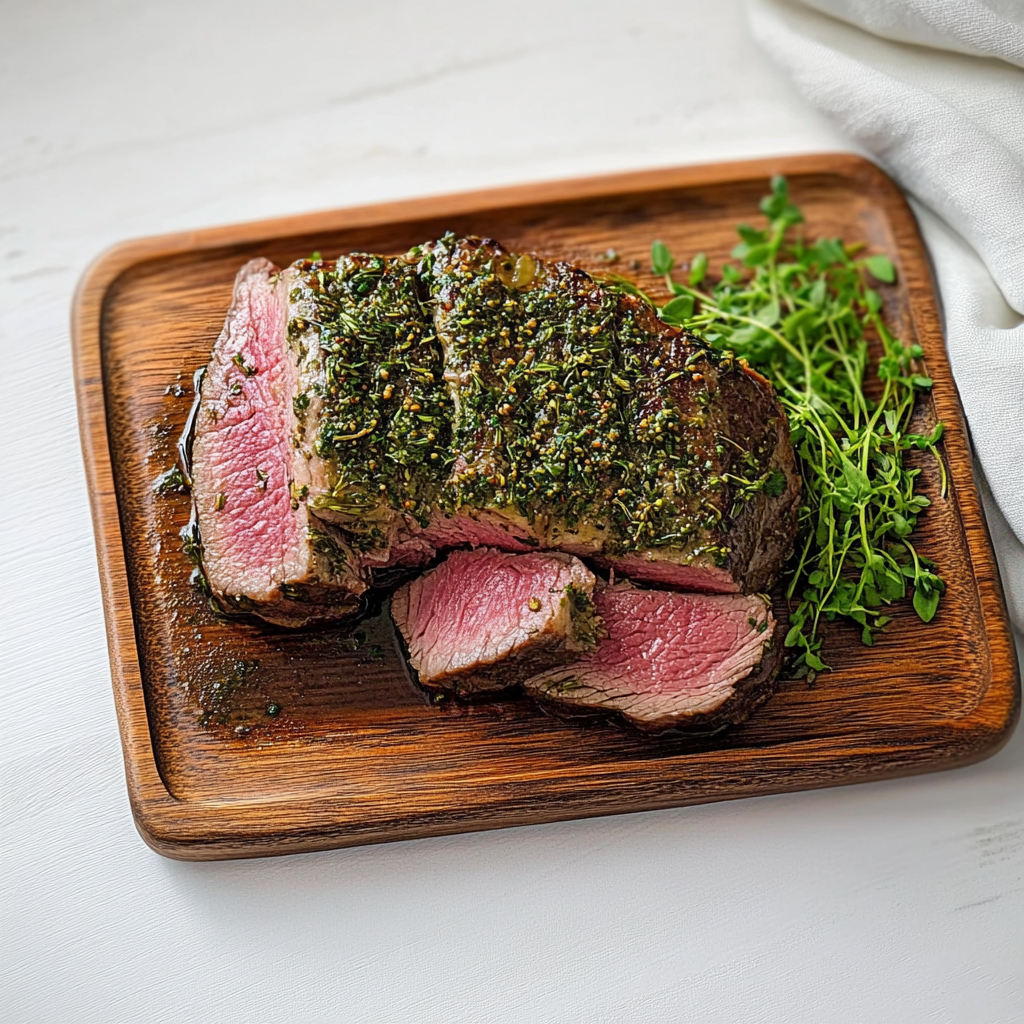 Recipe preparation for Herb Roasted Beef