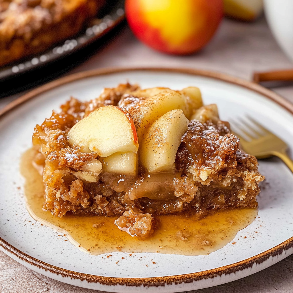 Recipe preparation for Apple Spice Dump Cake