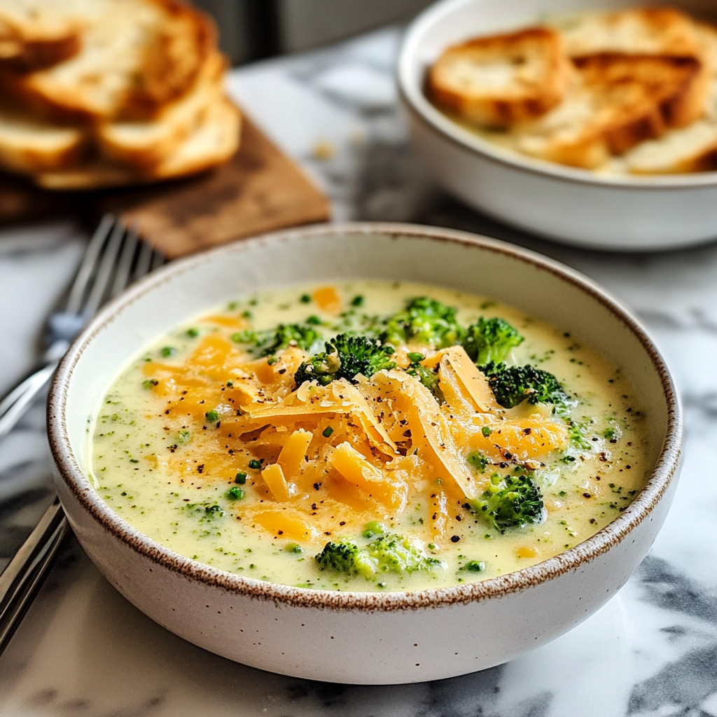 Recipe preparation for Broccoli Cheddar Soup