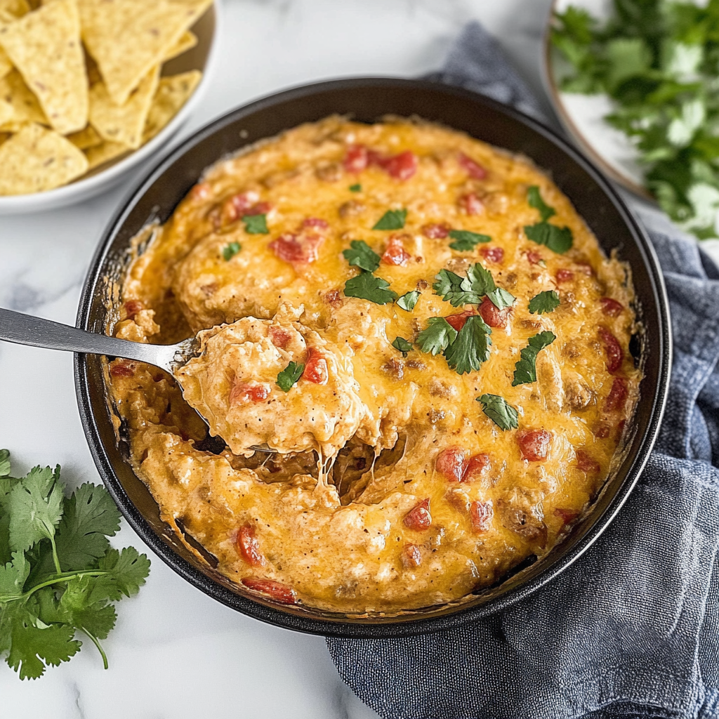 Recipe preparation for Rotel Sausage Dip