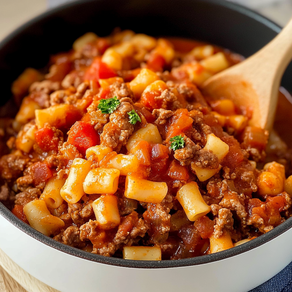 Recipe preparation for One-Pot American Goulash