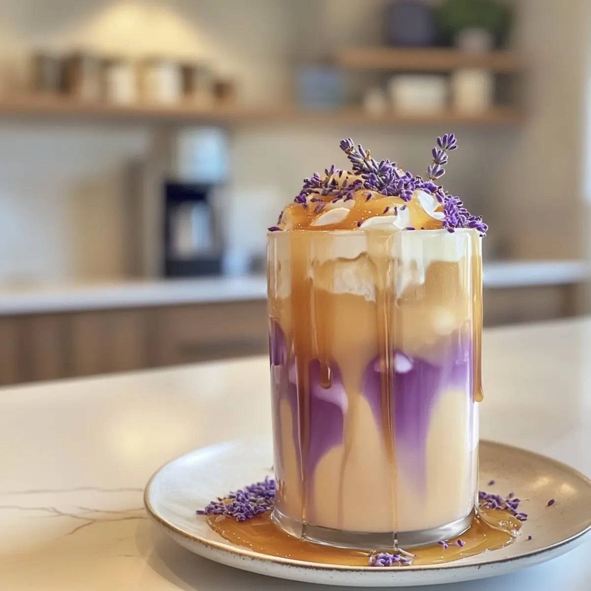 Lavender Honey Iced Latte