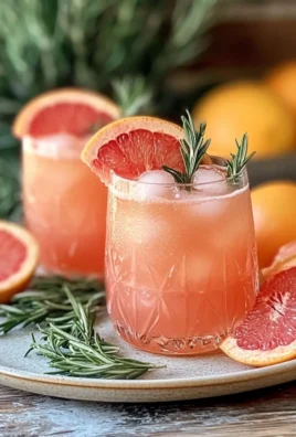 Fresh Grapefruit and Rosemary Mocktail