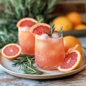 Fresh Grapefruit and Rosemary Mocktail