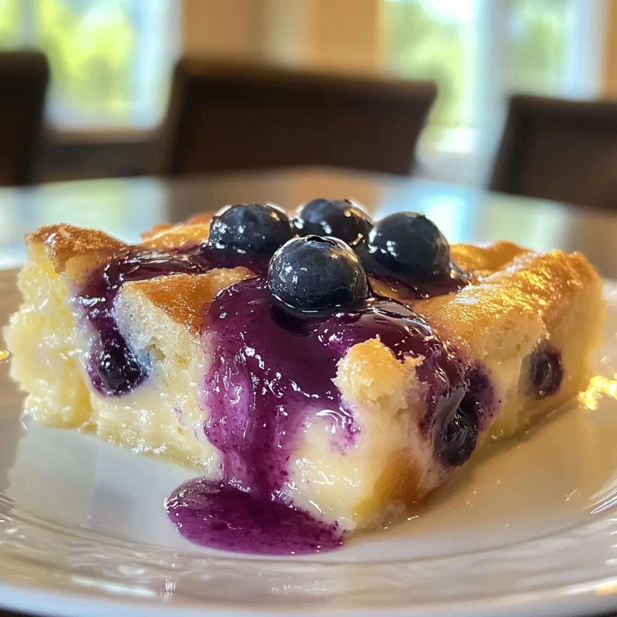 Lemon Blueberry Croissant Bread Pudding
