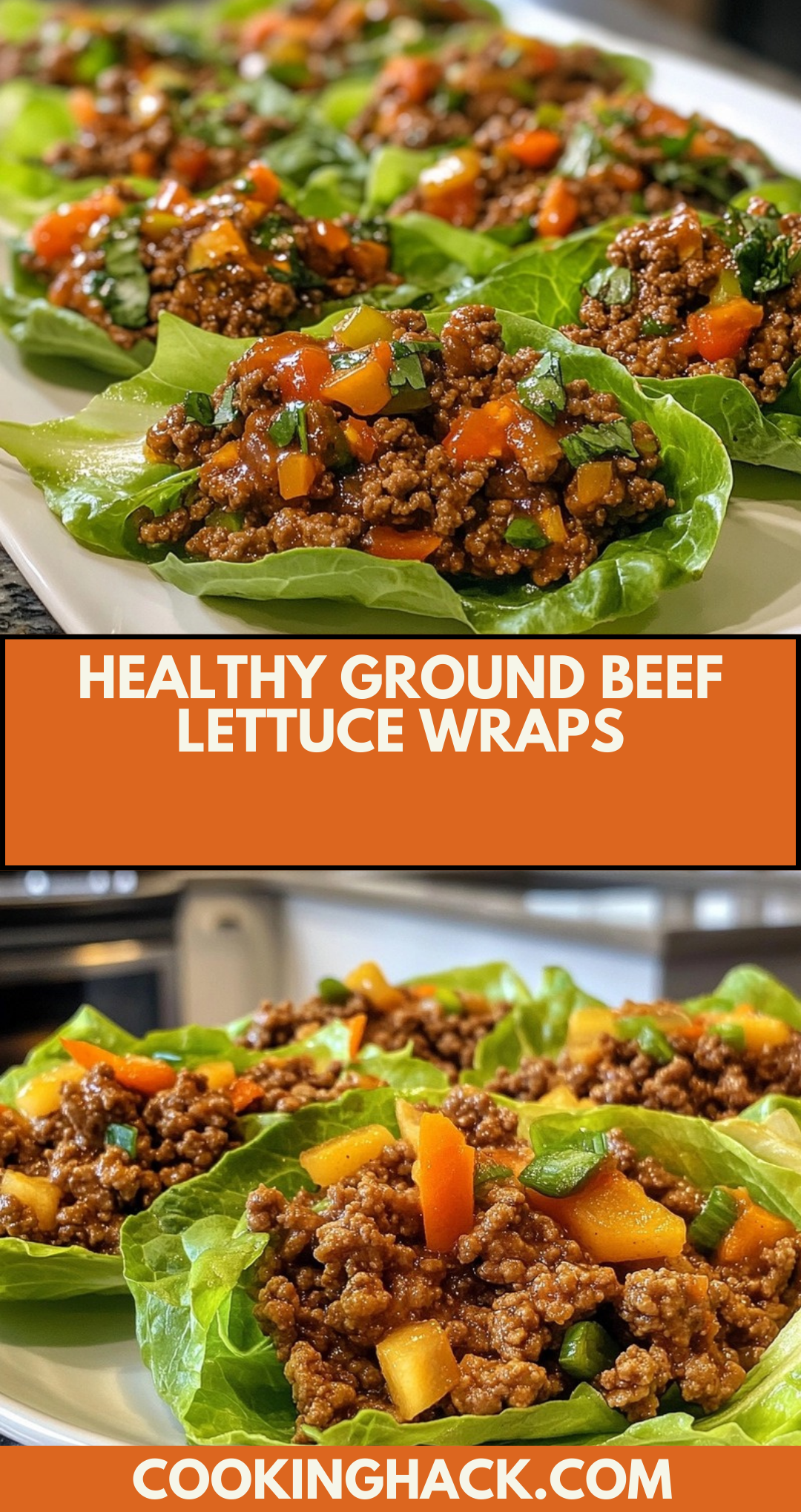 Healthy ground beef lettuce wraps