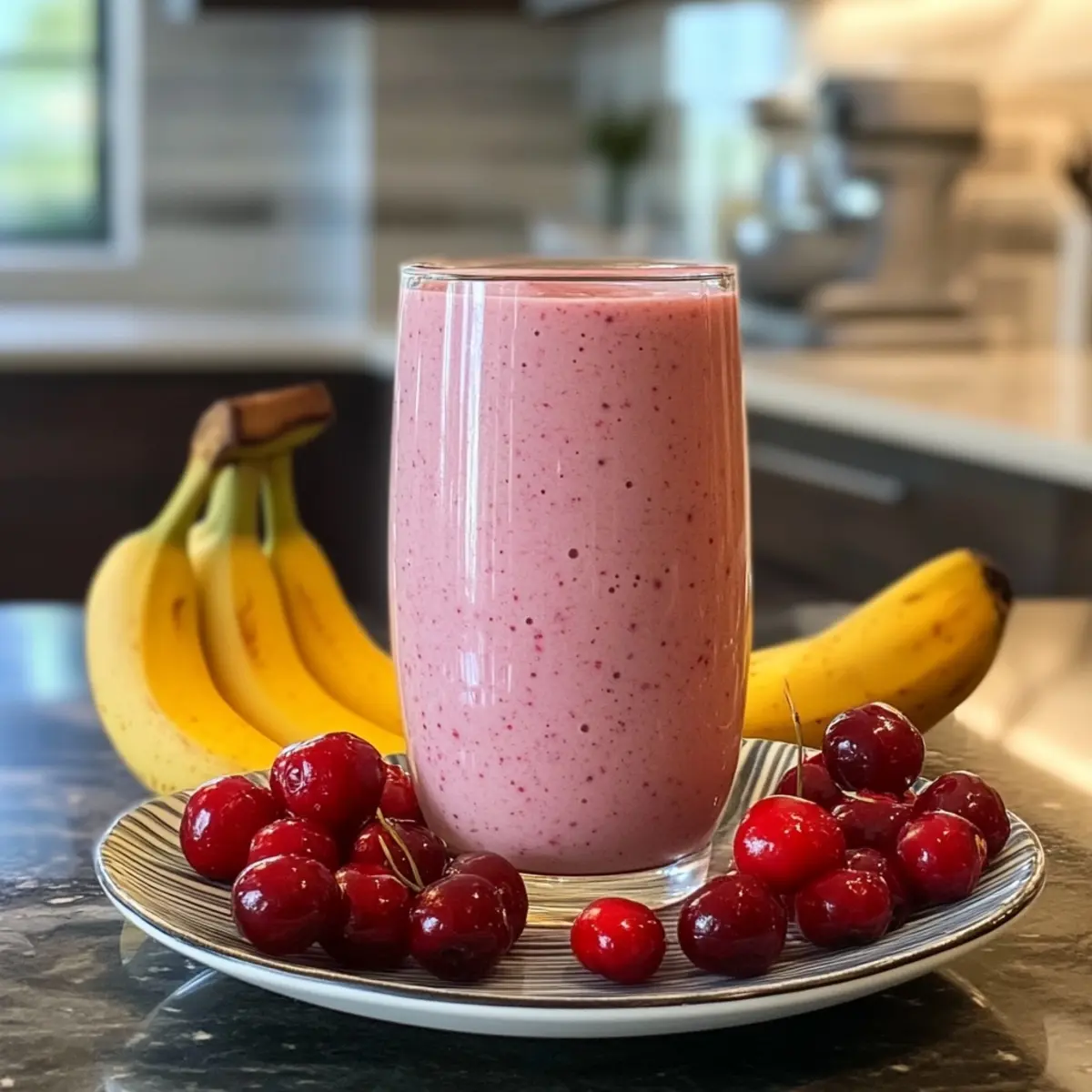 Refreshing Banana Cherry Smoothie