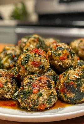 Spinach Garlic Meatballs