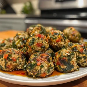 Spinach Garlic Meatballs