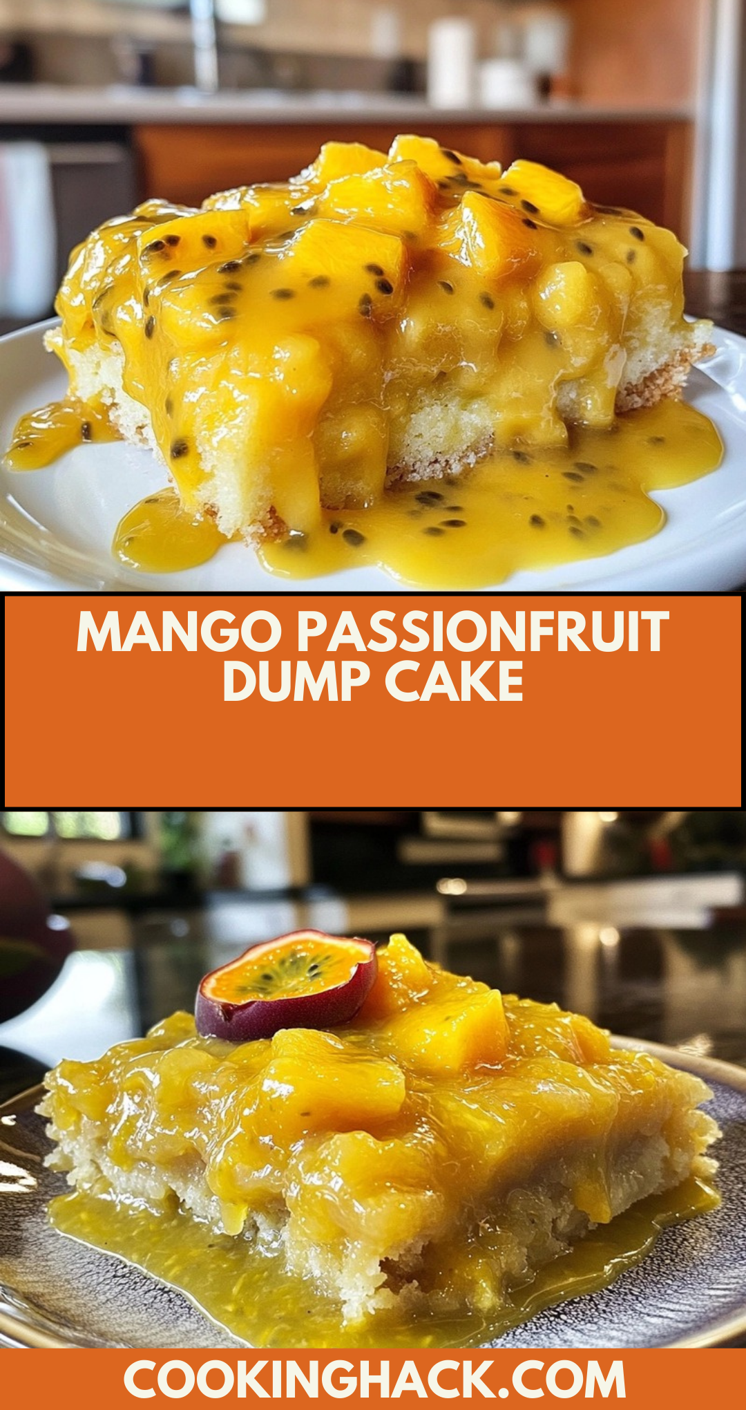 Mango Passionfruit Dump Cake