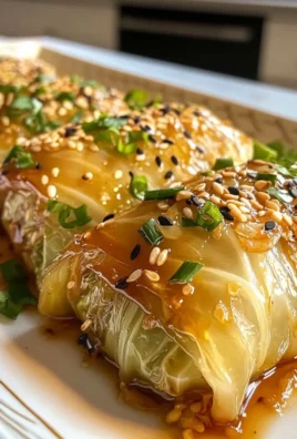 Savory Sesame Ginger Keto Cabbage Rolls