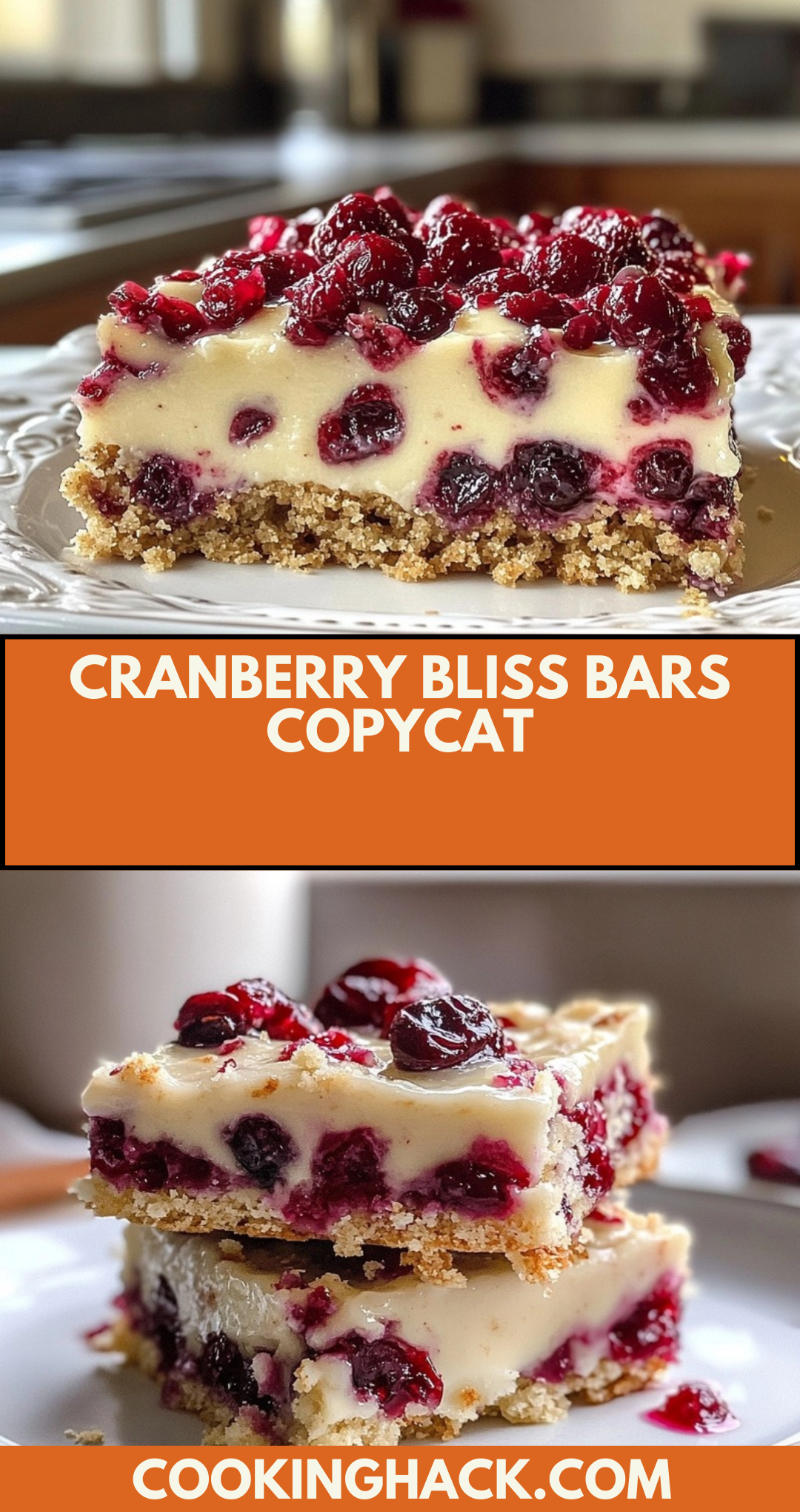 Cranberry Bliss Bars Copycat