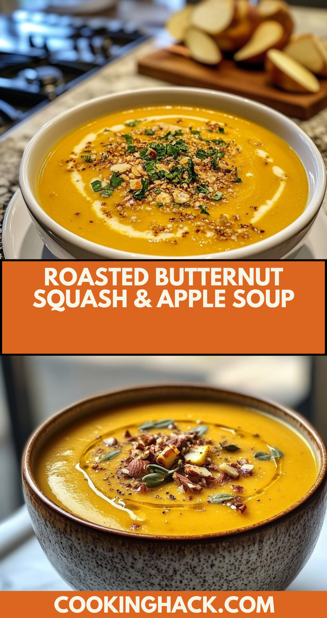 Roasted Butternut Squash & Apple Soup
