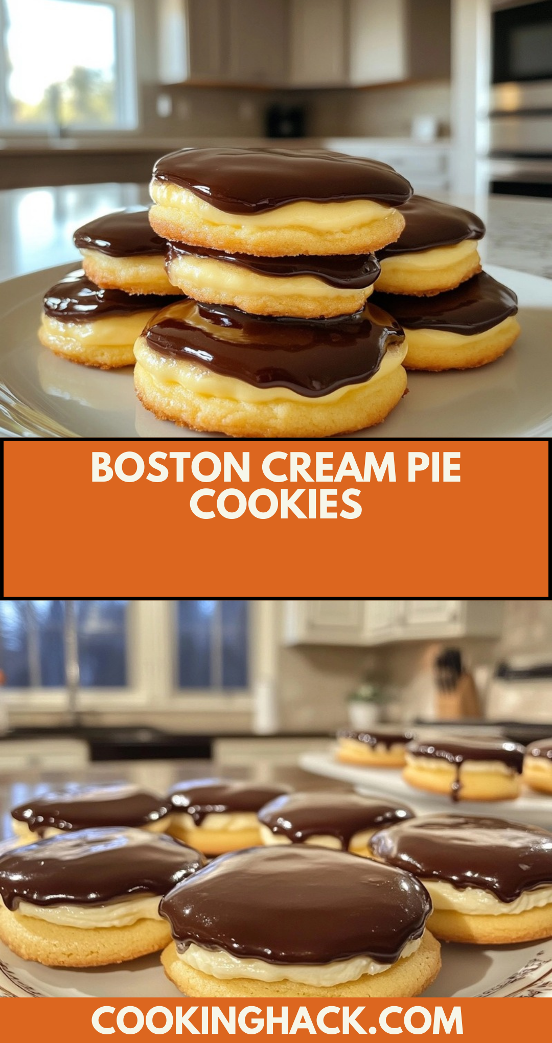Boston Cream Pie Cookies
