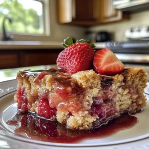 Strawberry Balsamic Dump Cake