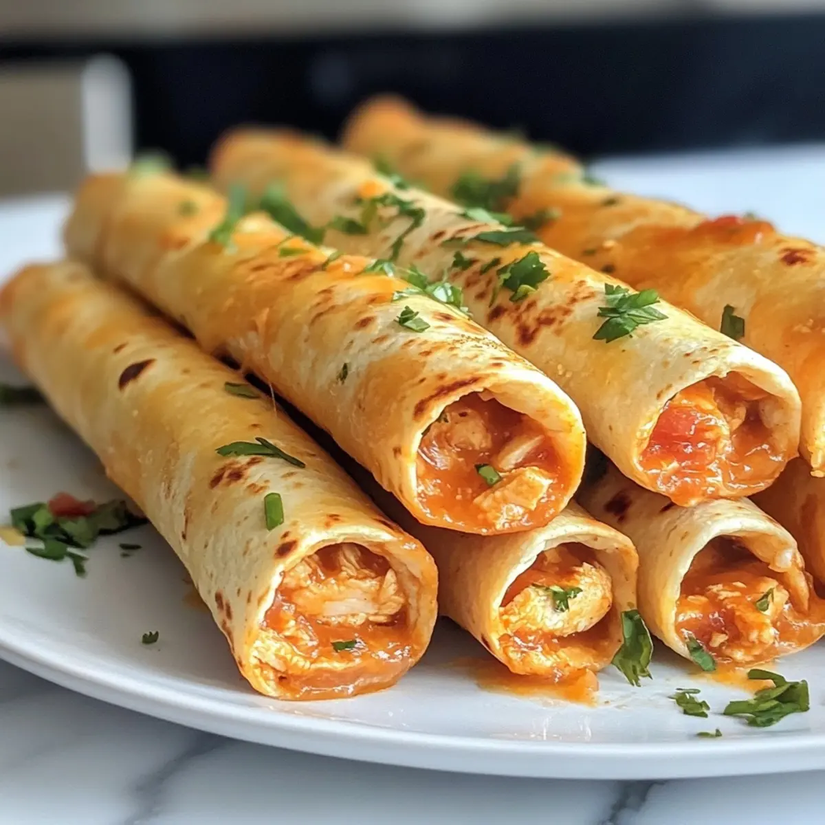 air fryer chicken taquitos