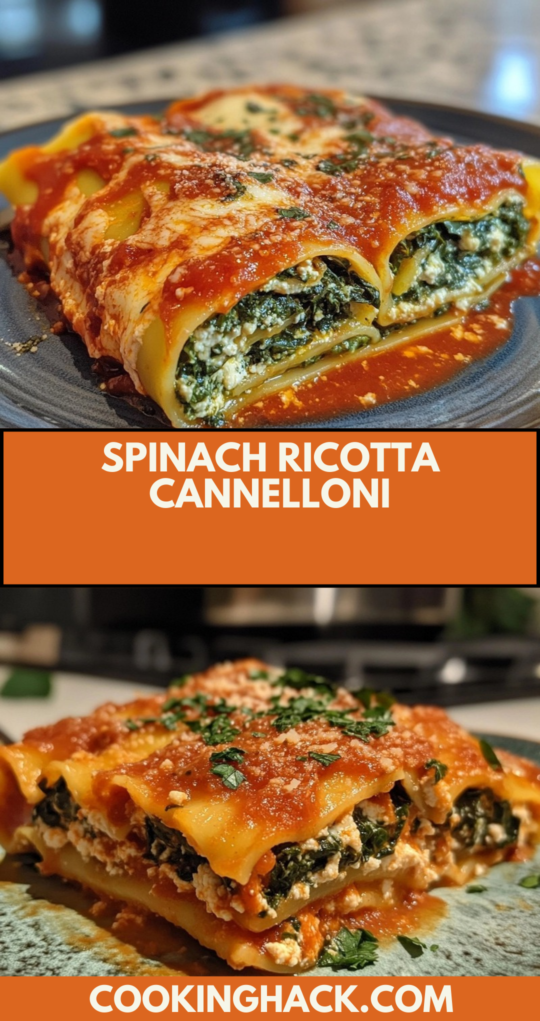 Spinach Ricotta Cannelloni