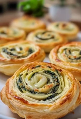 Spinach Artichoke Puff Pastry Swirls Recipe