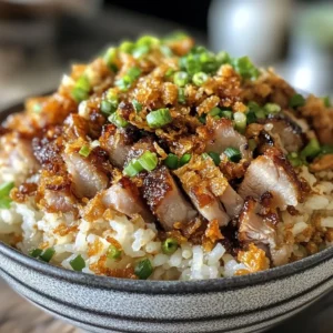 Crispy Pork Sisig Rice Bowls