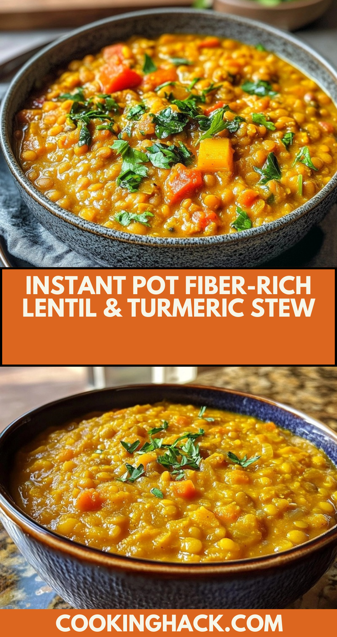 Instant Pot Fiber-Rich Lentil & Turmeric Stew