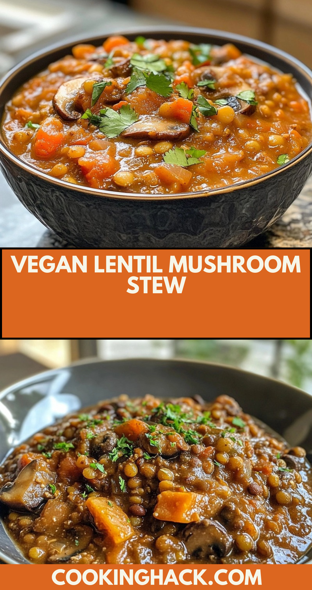 Vegan Lentil Mushroom Stew