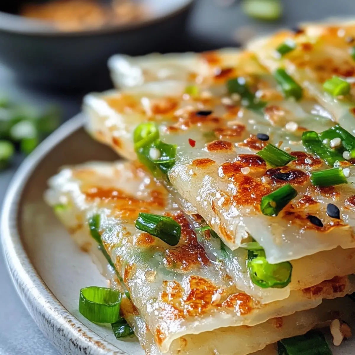 Crispy Rice Paper Scallion Pancakes