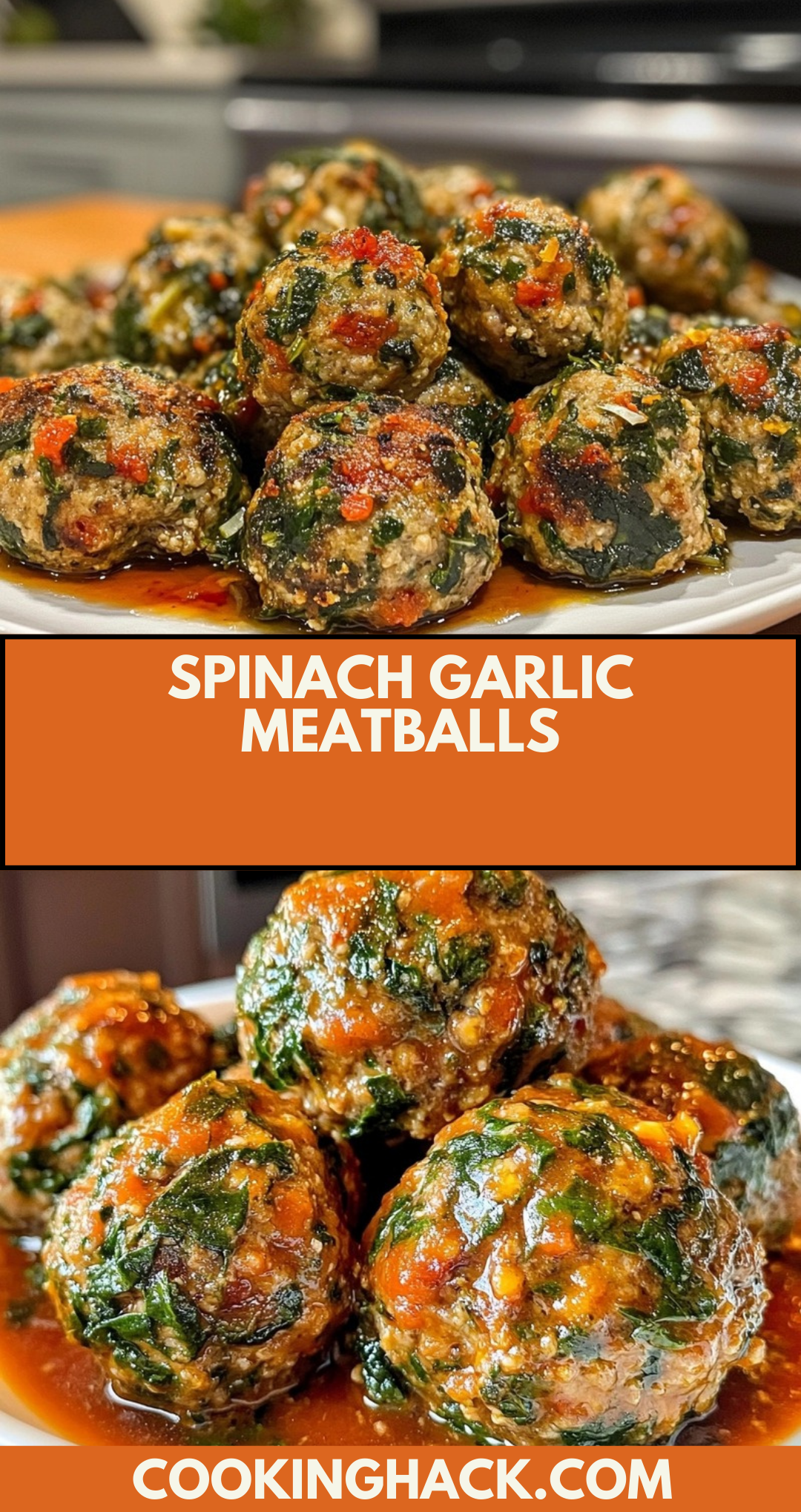 Spinach Garlic Meatballs