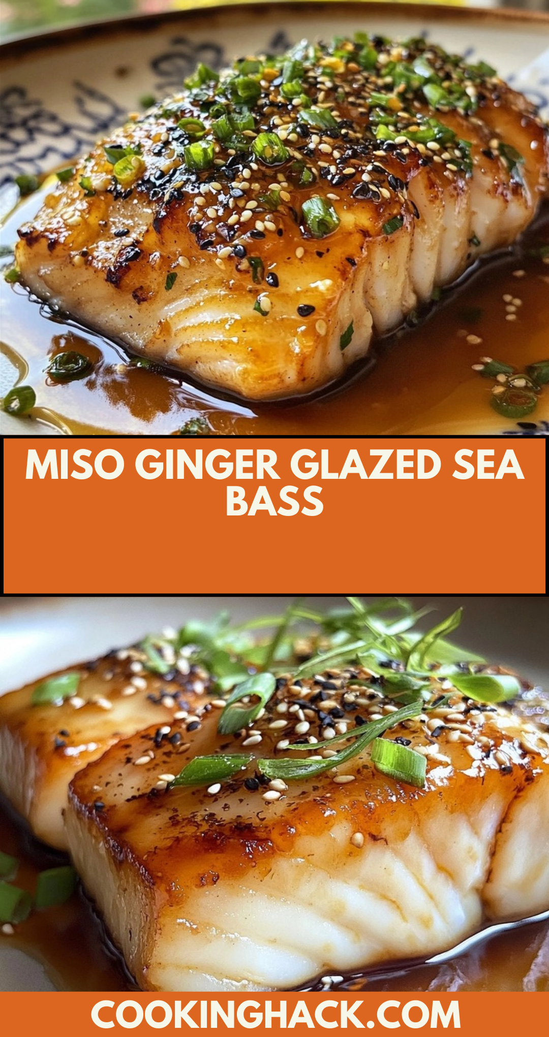 Miso Ginger Glazed Sea Bass