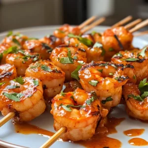 Thai Red Curry Shrimp Skewers