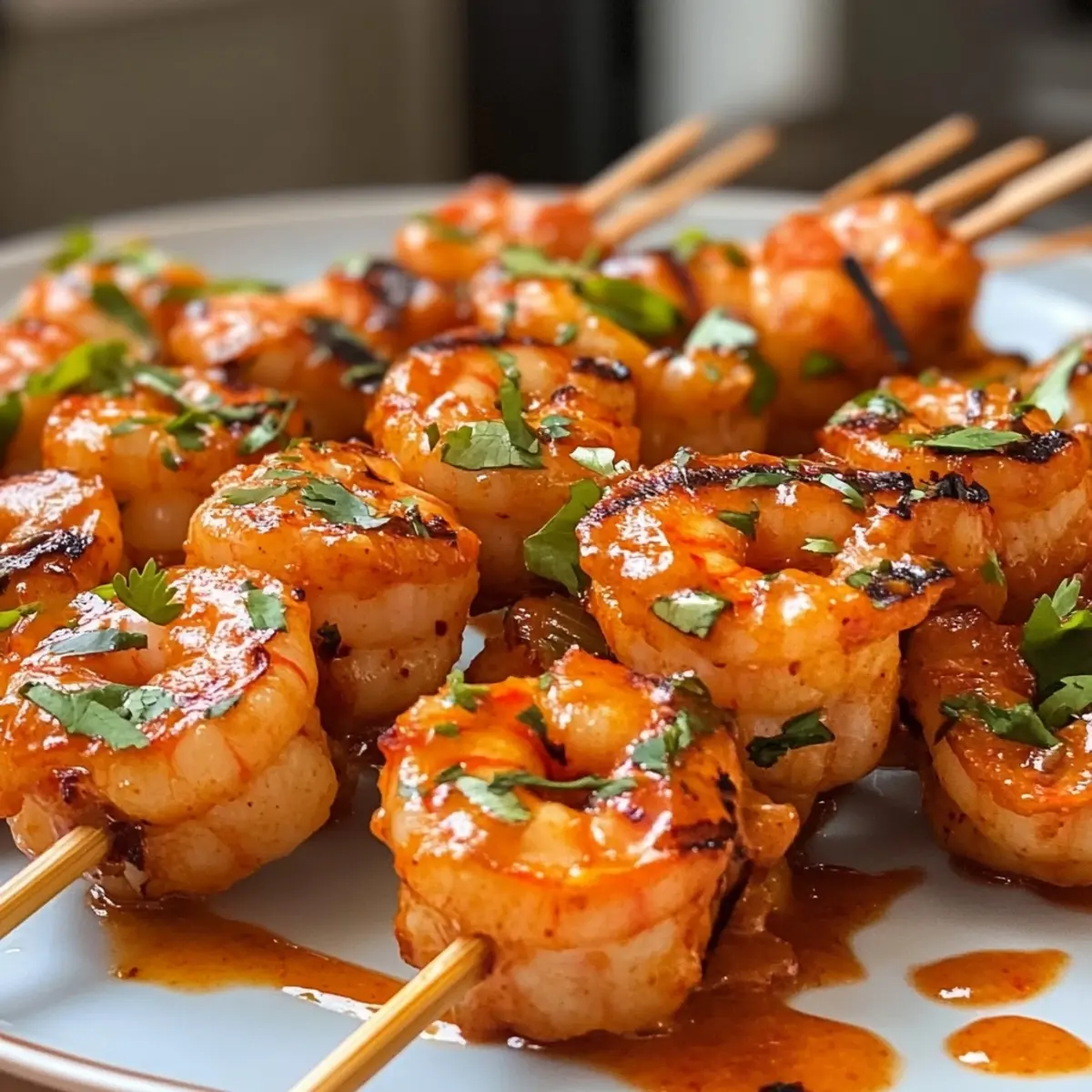 Thai Red Curry Shrimp Skewers