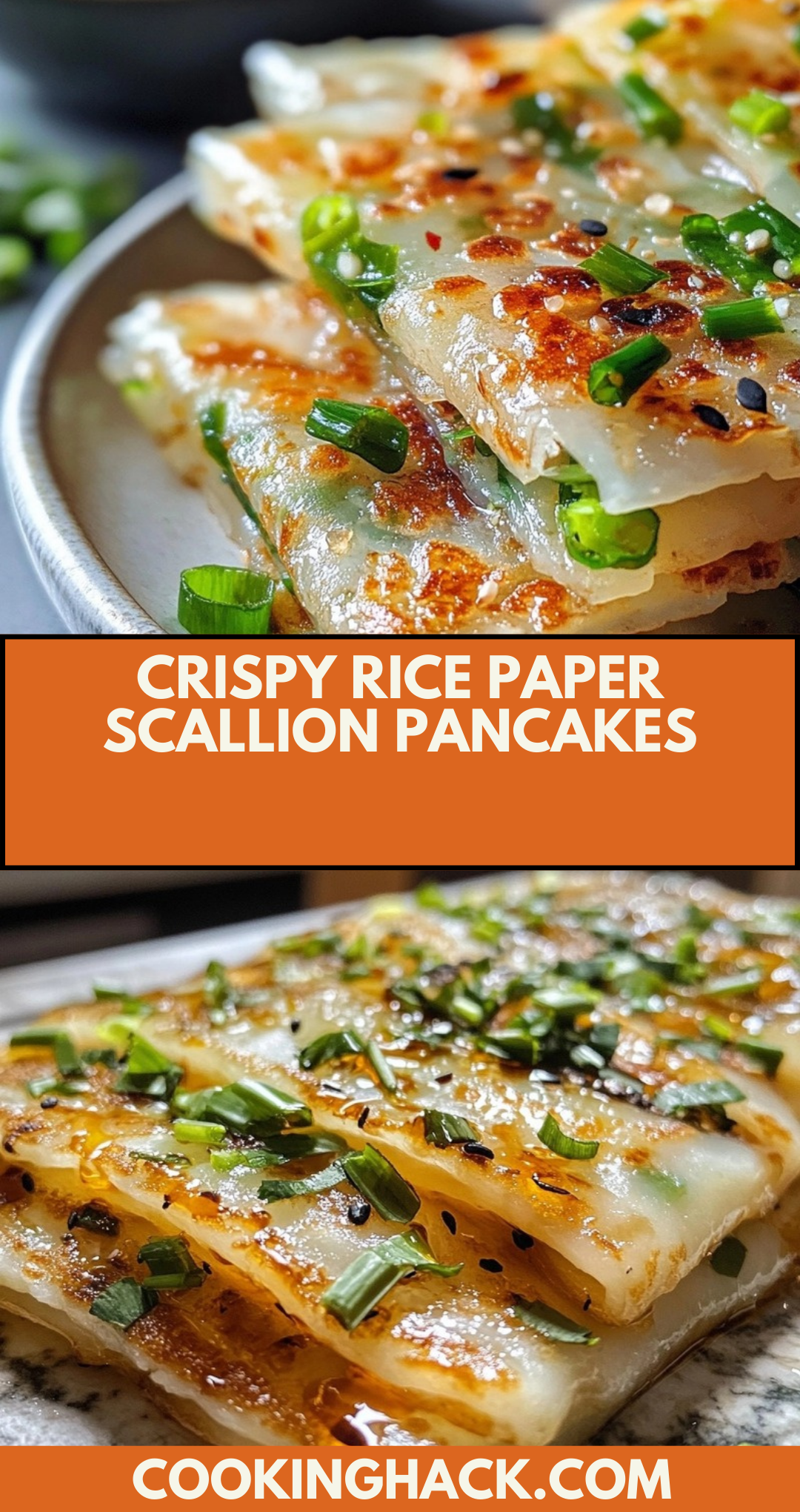 Crispy Rice Paper Scallion Pancakes