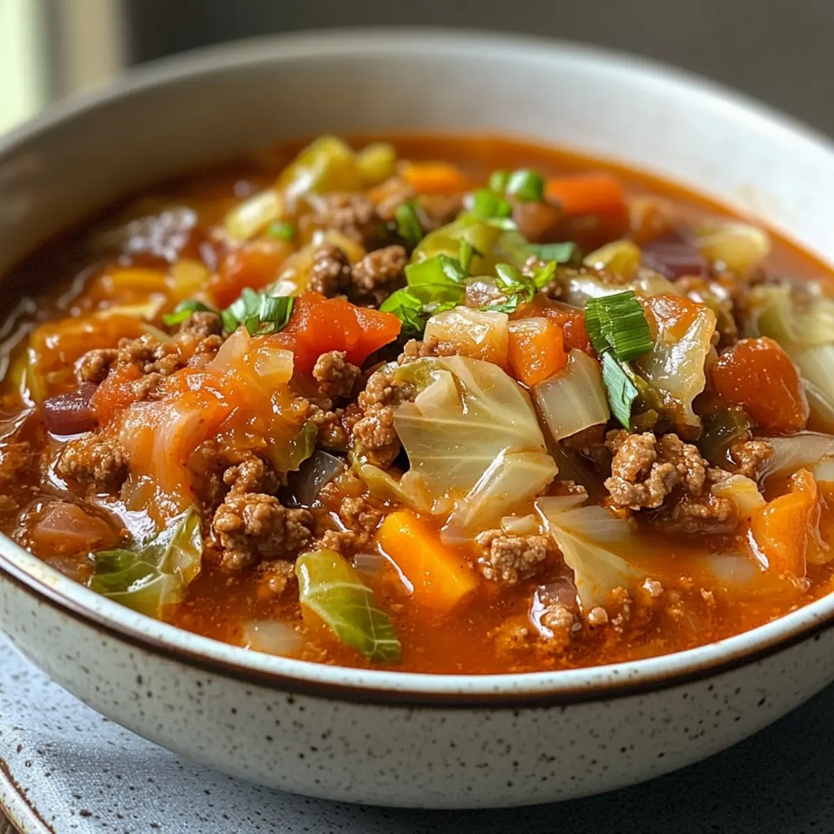 ground beef and cabbage soup