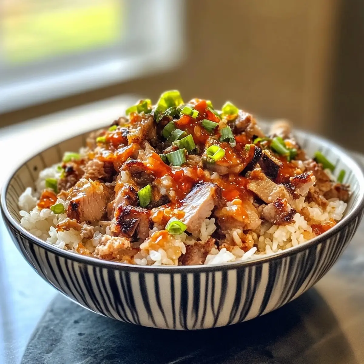 Crispy Pork Sisig Rice Bowls